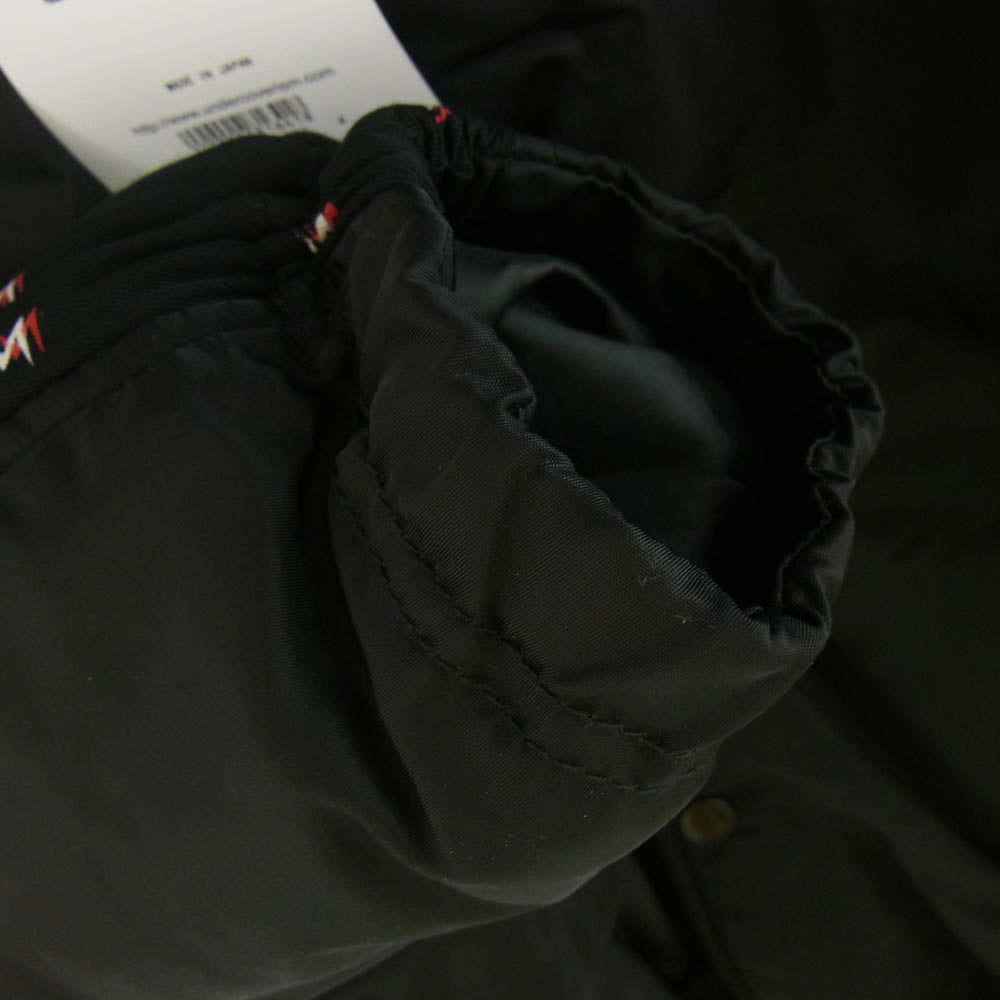 UNDERCOVER アンダーカバー 21AW UI2A4202 袖下アシメ切替 フード 中綿 コーチJKT ジャケット ブラック系 4【新古品】【未使用】【中古】
