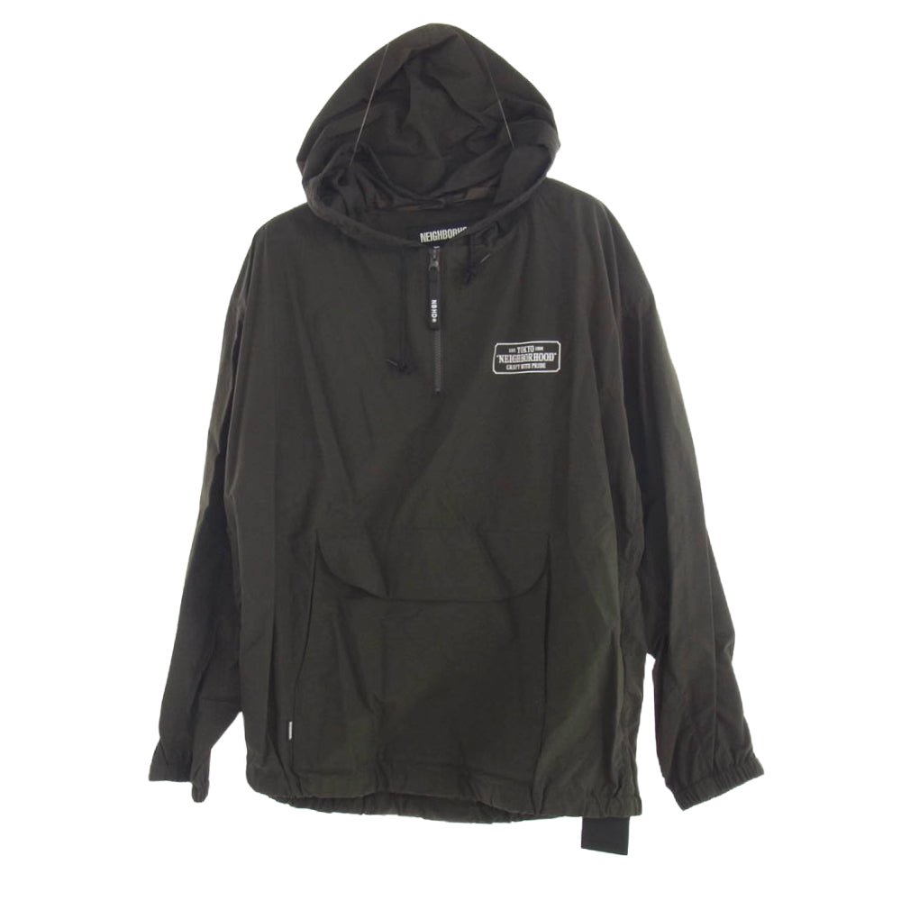NEIGHBORHOOD ネイバーフッド 20AW 202TSNH-JKM04 ANORAK N-JKT バック ロゴプリント ナイロン アノラック ジャケット ダークブラウン系 M【新古品】【未使用】【中古】