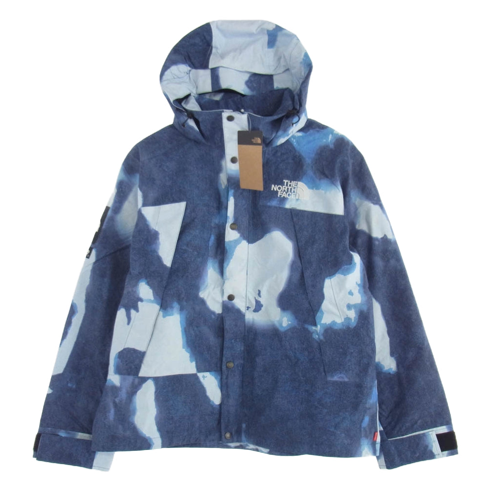 Supreme シュプリーム 21AW NP52100I The North Face Bleached Denim Print Mountain Jacket ザノースフェイス ブリーチド デニム プリント マウンテン ジャケット インディゴブルー系 L【新古品】【未使用】【中古】