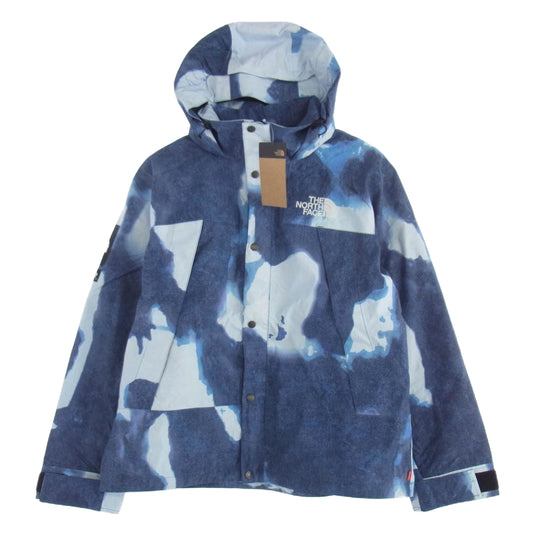 Supreme シュプリーム 21AW NP52100I The North Face Bleached Denim Print Mountain Jacket ザノースフェイス ブリーチド デニム プリント マウンテン ジャケット インディゴブルー系 L【新古品】【未使用】【中古】