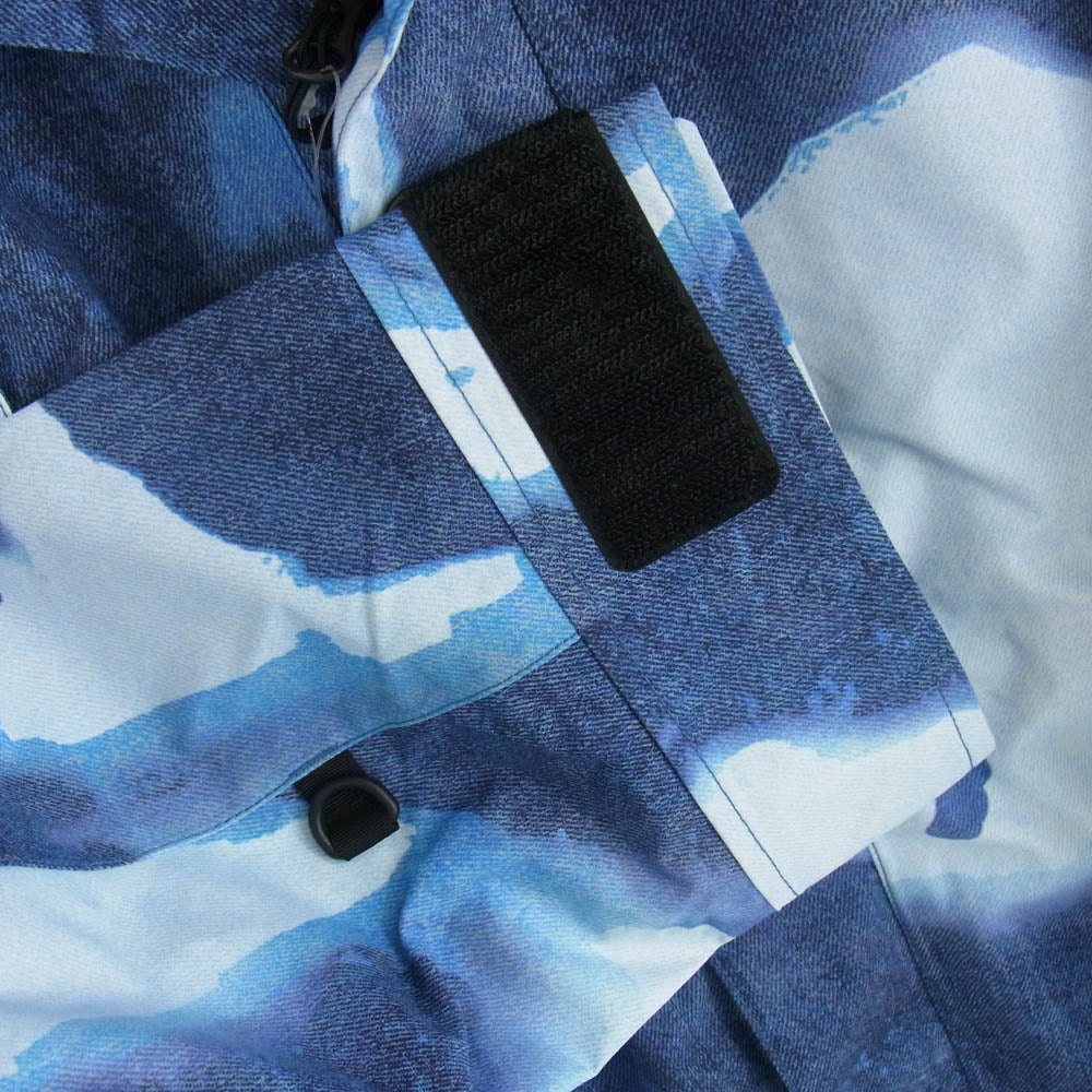 Supreme シュプリーム 21AW NP52100I The North Face Bleached Denim Print Mountain Jacket ザノースフェイス ブリーチド デニム プリント マウンテン ジャケット インディゴブルー系 L【新古品】【未使用】【中古】