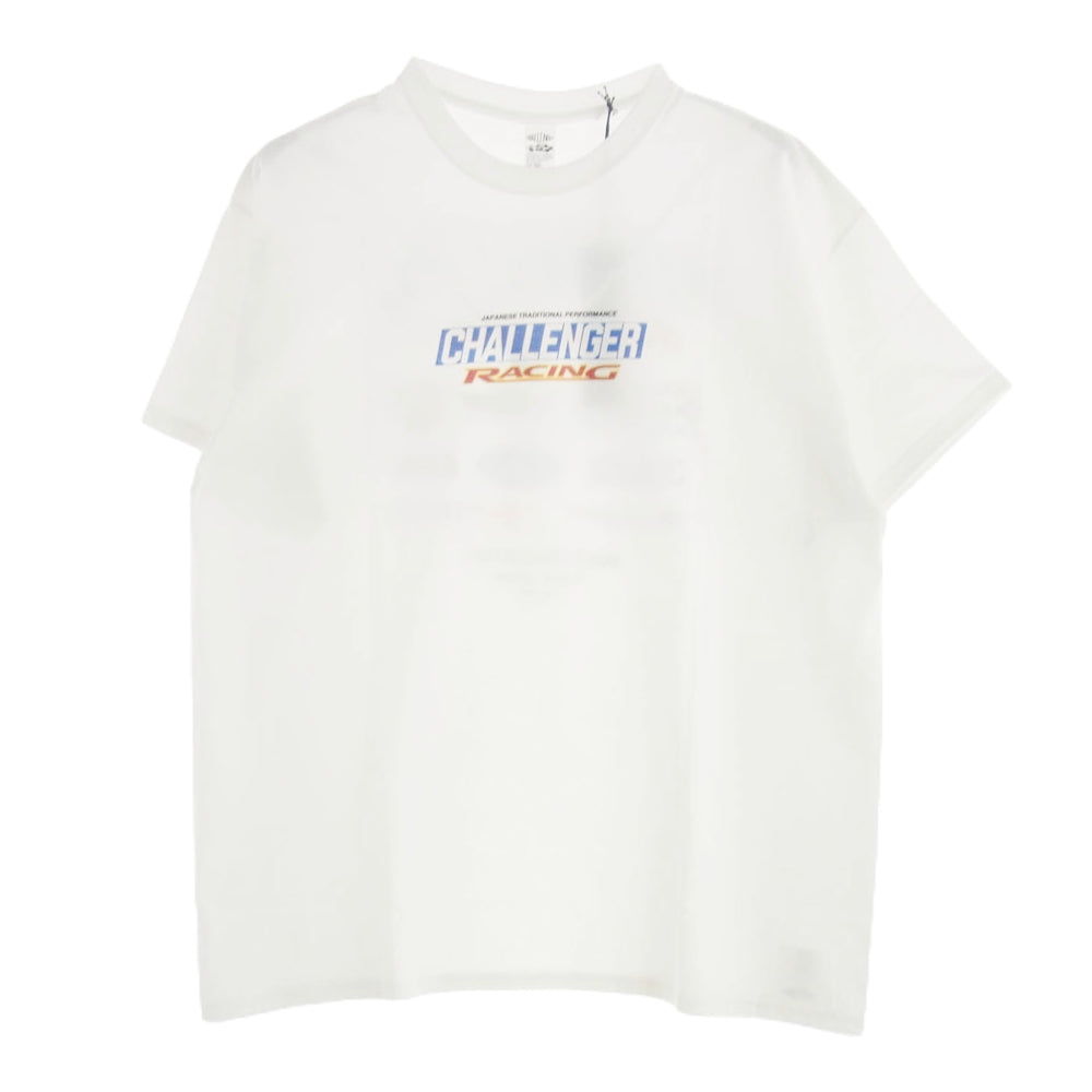 CHALLENGER チャレンジャー 23AW CLG-TS 023-053 CMC RACING LOGO TEE ロゴプリント Tシャツ 半袖カットソー ホワイト系 XL【新古品】【未使用】【中古】