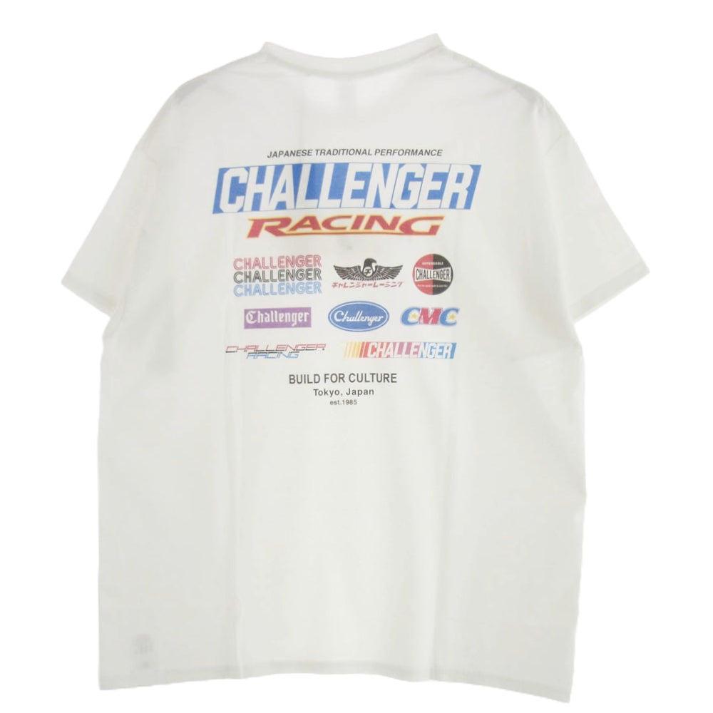 CHALLENGER チャレンジャー 23AW CLG-TS 023-053 CMC RACING LOGO TEE ロゴプリント Tシャツ 半袖カットソー ホワイト系 XL【新古品】【未使用】【中古】