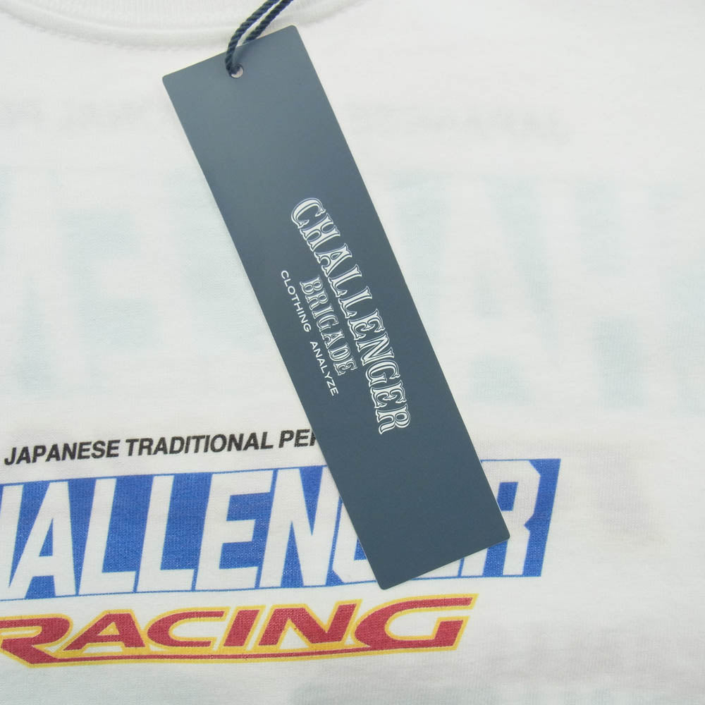 CHALLENGER チャレンジャー 23AW CLG-TS 023-053 CMC RACING LOGO TEE ロゴプリント Tシャツ 半袖カットソー ホワイト系 XL【新古品】【未使用】【中古】