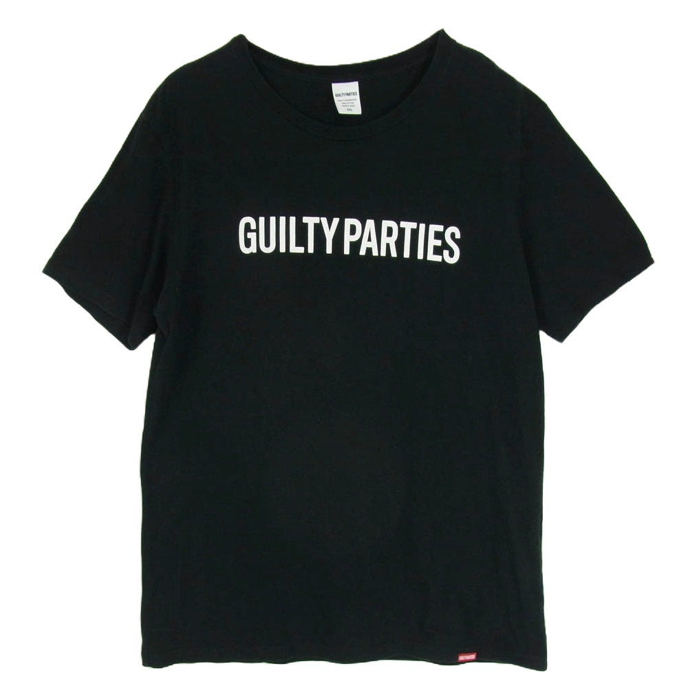 WACKO MARIA ワコマリア フロント ロゴプリント Tシャツ 半袖 カットソー ブラック系 XXL【中古】