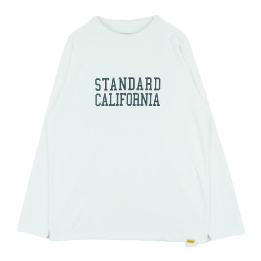 STANDARD CALIFORNIA スタンダードカリフォルニア ロゴ プリント ラグランスリーブ 長袖 カットソー ホワイト系 L【中古】