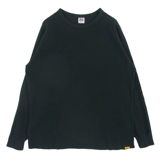 STANDARD CALIFORNIA スタンダードカリフォルニア SD WAFFLE THERMAL LS ワッフル サーマル ロングスリーブ Tシャツ 長袖 ブラック系 XL【中古】