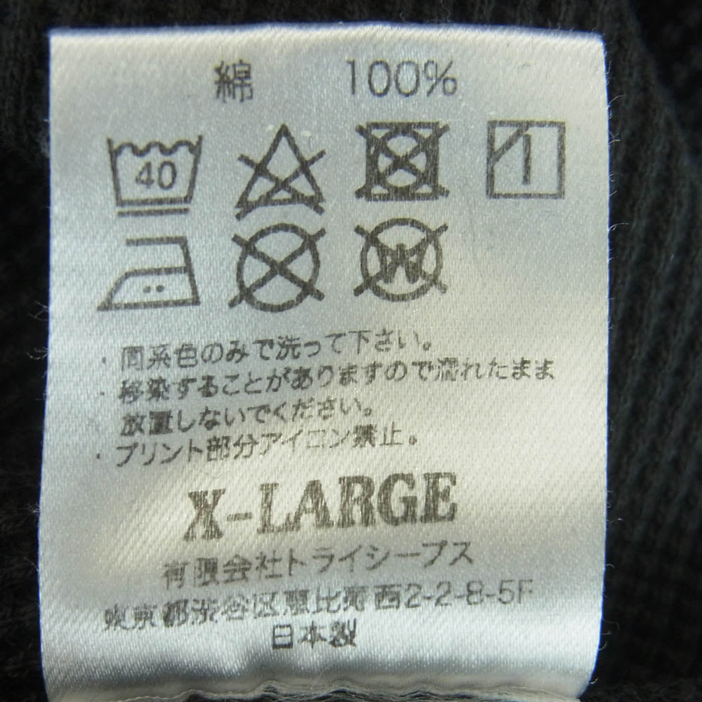 STANDARD CALIFORNIA スタンダードカリフォルニア SD WAFFLE THERMAL LS ワッフル サーマル ロングスリーブ Tシャツ 長袖 ブラック系 XL【中古】