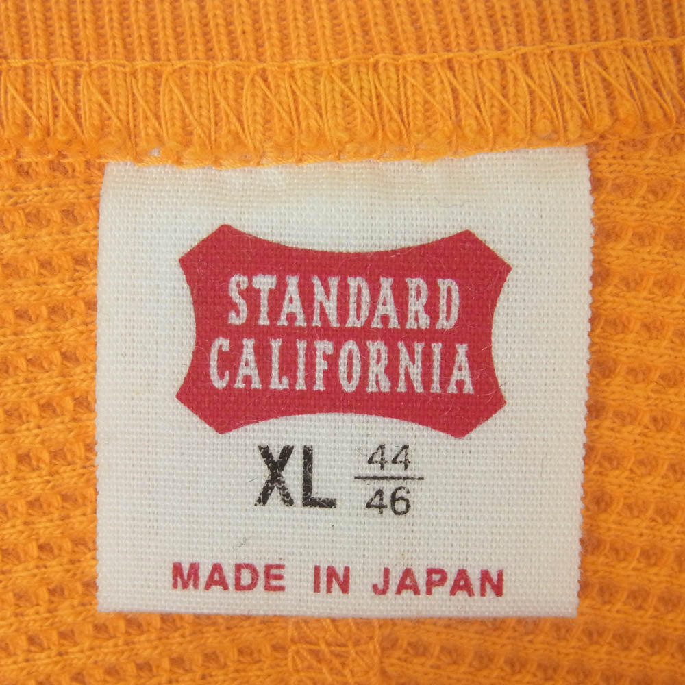 STANDARD CALIFORNIA スタンダードカリフォルニア SD WAFFLE THERMAL LS ワッフル サーマル ロングスリーブ Tシャツ 長袖 オレンジ系 XL【中古】