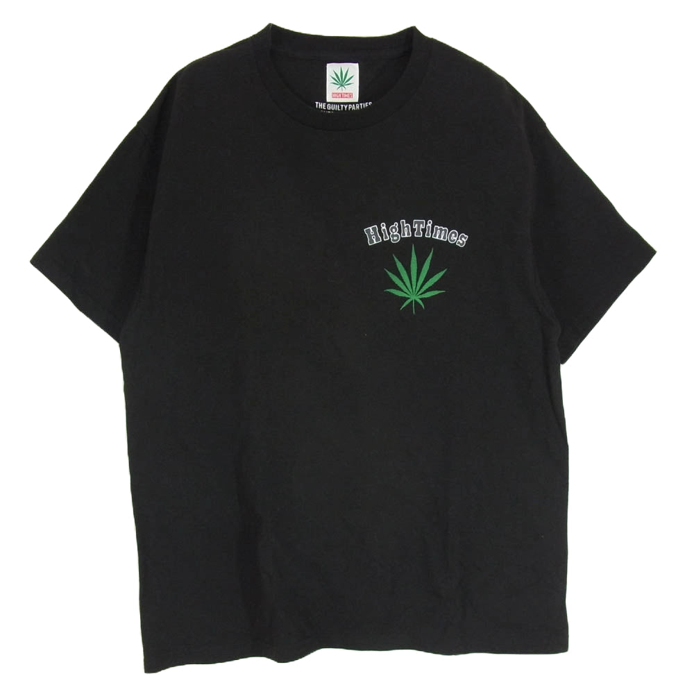 WACKO MARIA ワコマリア HIGH TIMES ハイタイムズ プリント Tシャツ 半袖カットソー ブラック系 L【中古】