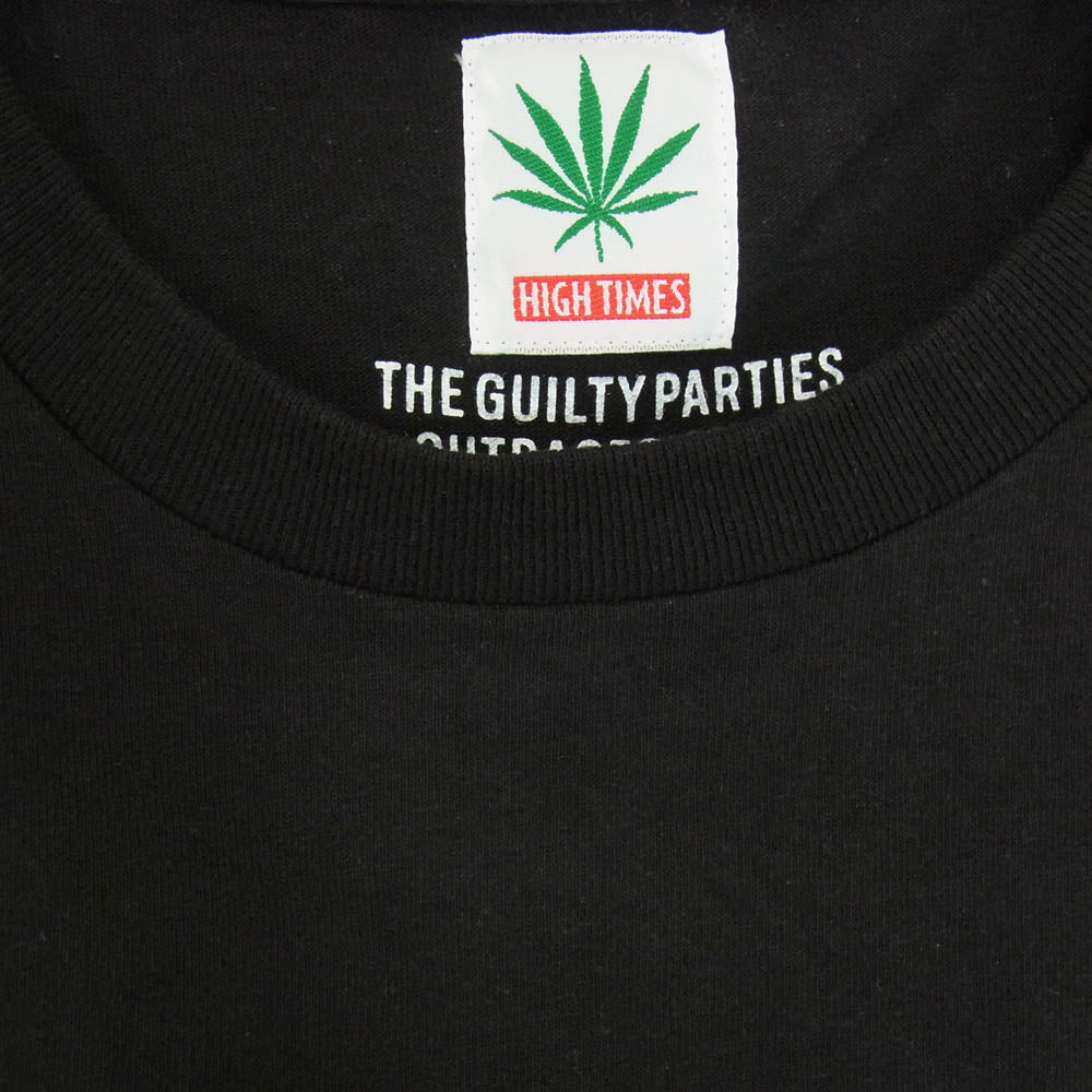 WACKO MARIA ワコマリア HIGH TIMES ハイタイムズ プリント Tシャツ 半袖カットソー ブラック系 L【中古】