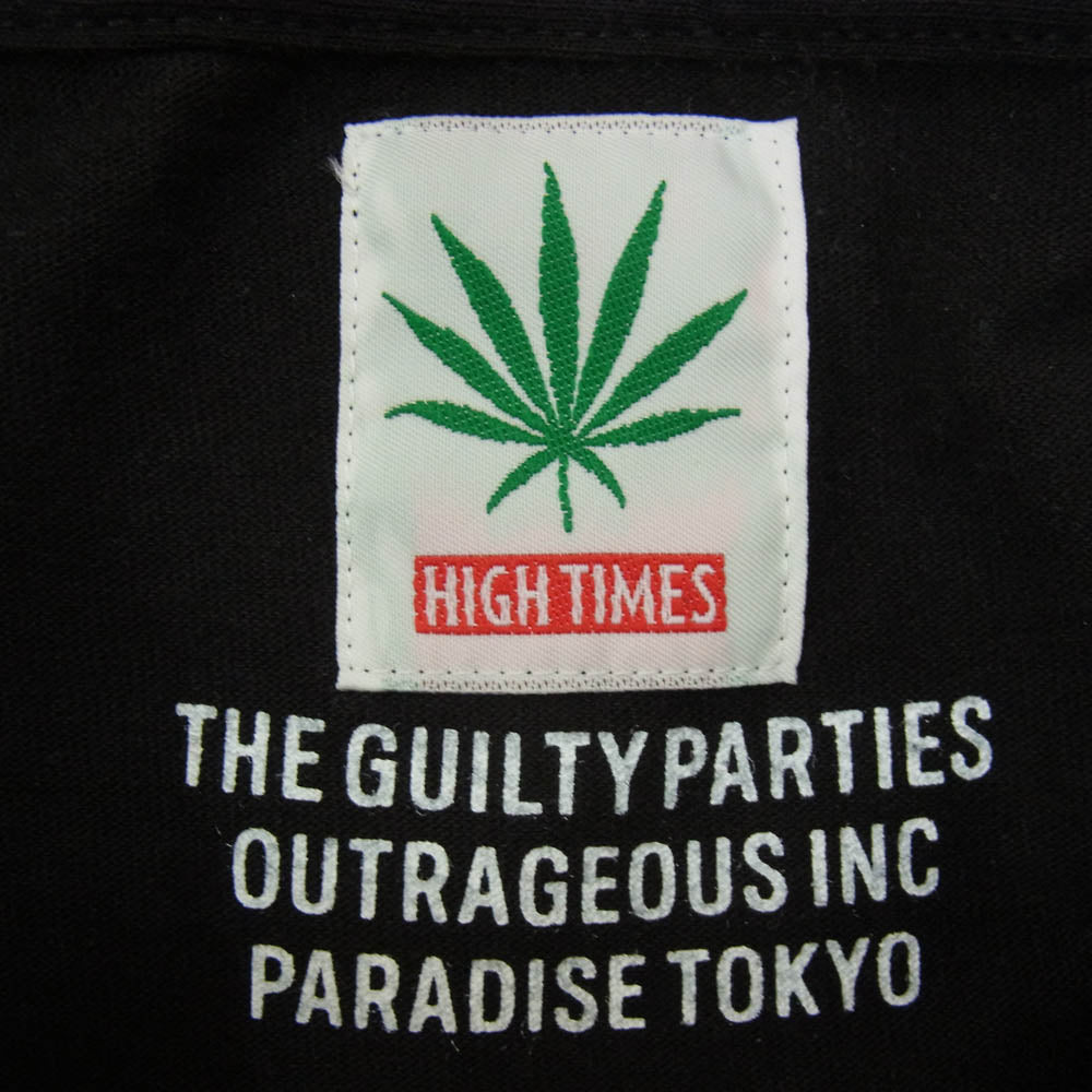 WACKO MARIA ワコマリア HIGH TIMES ハイタイムズ プリント Tシャツ 半袖カットソー ブラック系 L【中古】