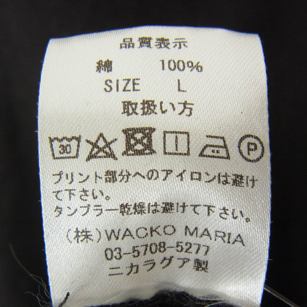 WACKO MARIA ワコマリア HIGH TIMES ハイタイムズ プリント Tシャツ 半袖カットソー ブラック系 L【中古】