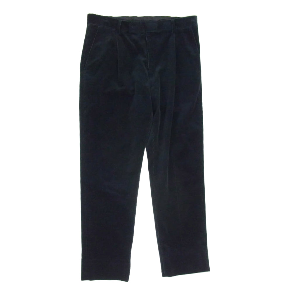 WACKO MARIA ワコマリア 1タック テーパード コーデュロイ パンツ ブラック系 L【中古】