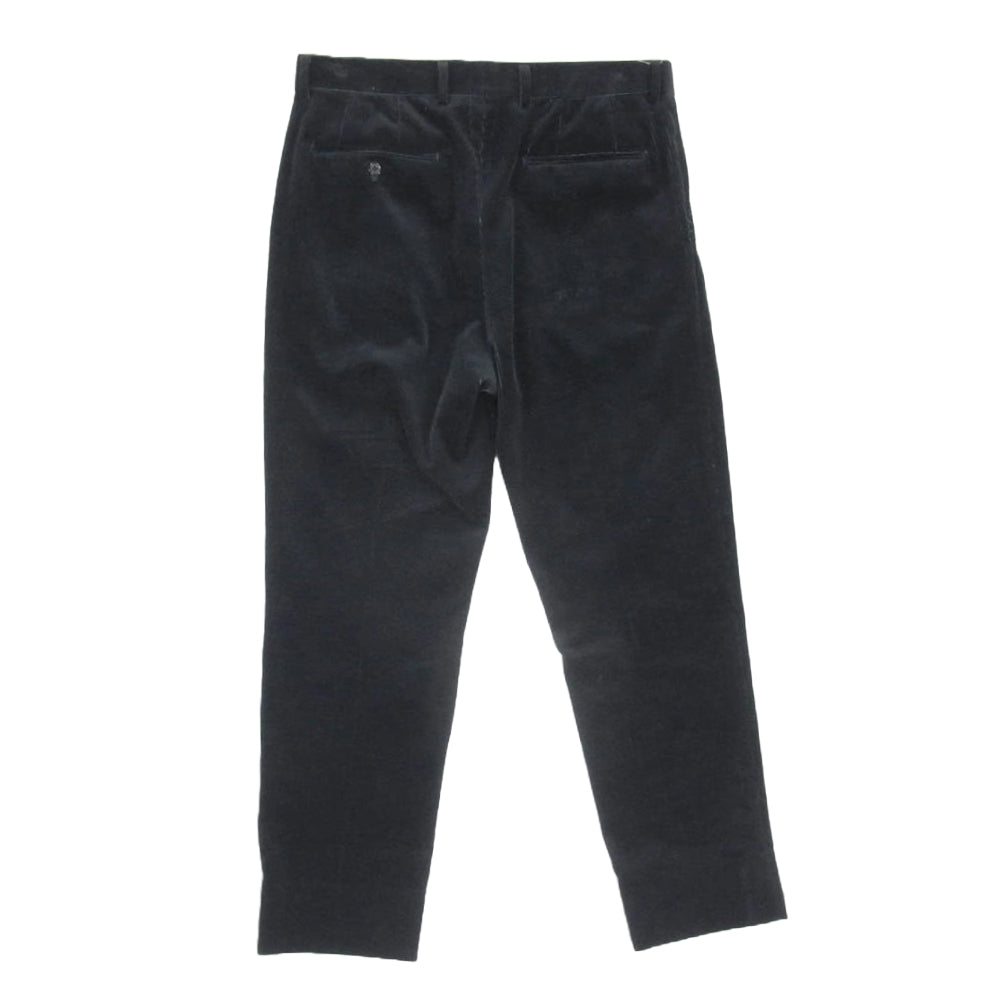 WACKO MARIA ワコマリア 1タック テーパード コーデュロイ パンツ ブラック系 L【中古】