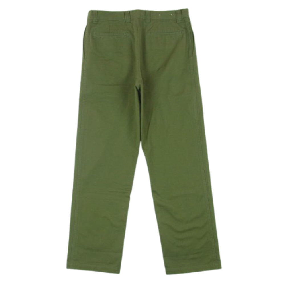 MINEDENIM マインデニム 2402-7002-42-342 Washed Chino Type TRS ストレート シルエット チノ トラウザーズ パンツ グリーン系 11【中古】