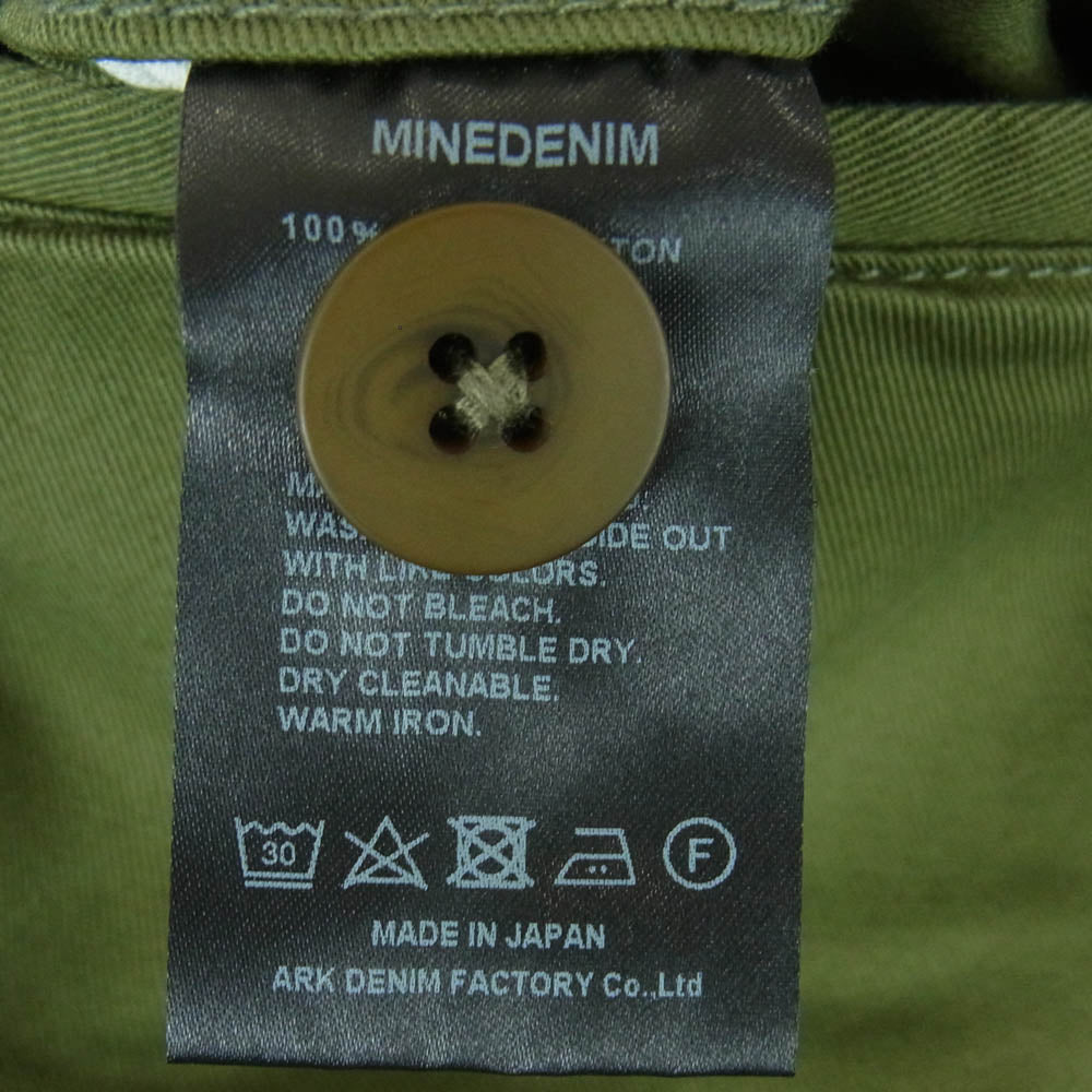 MINEDENIM マインデニム 2402-7002-42-342 Washed Chino Type TRS ストレート シルエット チノ トラウザーズ パンツ グリーン系 11【中古】