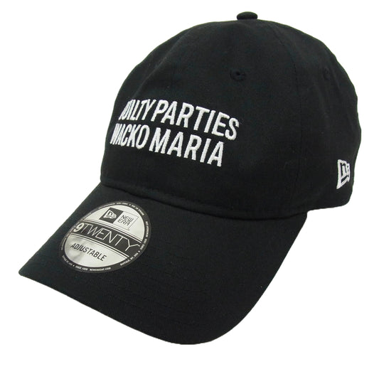 WACKO MARIA ワコマリア 24AW 24FW-WMA-CP03 × NEW ERA ニューエラ ロゴ刺繍 キャップ 帽子 ブラック系【美品】【中古】