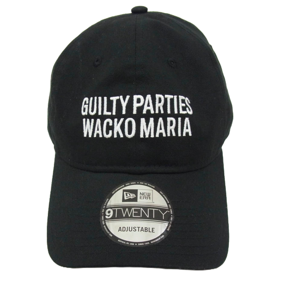 WACKO MARIA ワコマリア 24AW 24FW-WMA-CP03 × NEW ERA ニューエラ ロゴ刺繍 キャップ 帽子 ブラック系【美品】【中古】