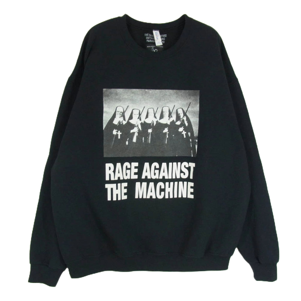 WACKO MARIA ワコマリア 20SS RAGE AGAINST THE MACHINE レイジ・アゲインスト・ザ・マシーン プリント スウェット ブラック系 XL【中古】