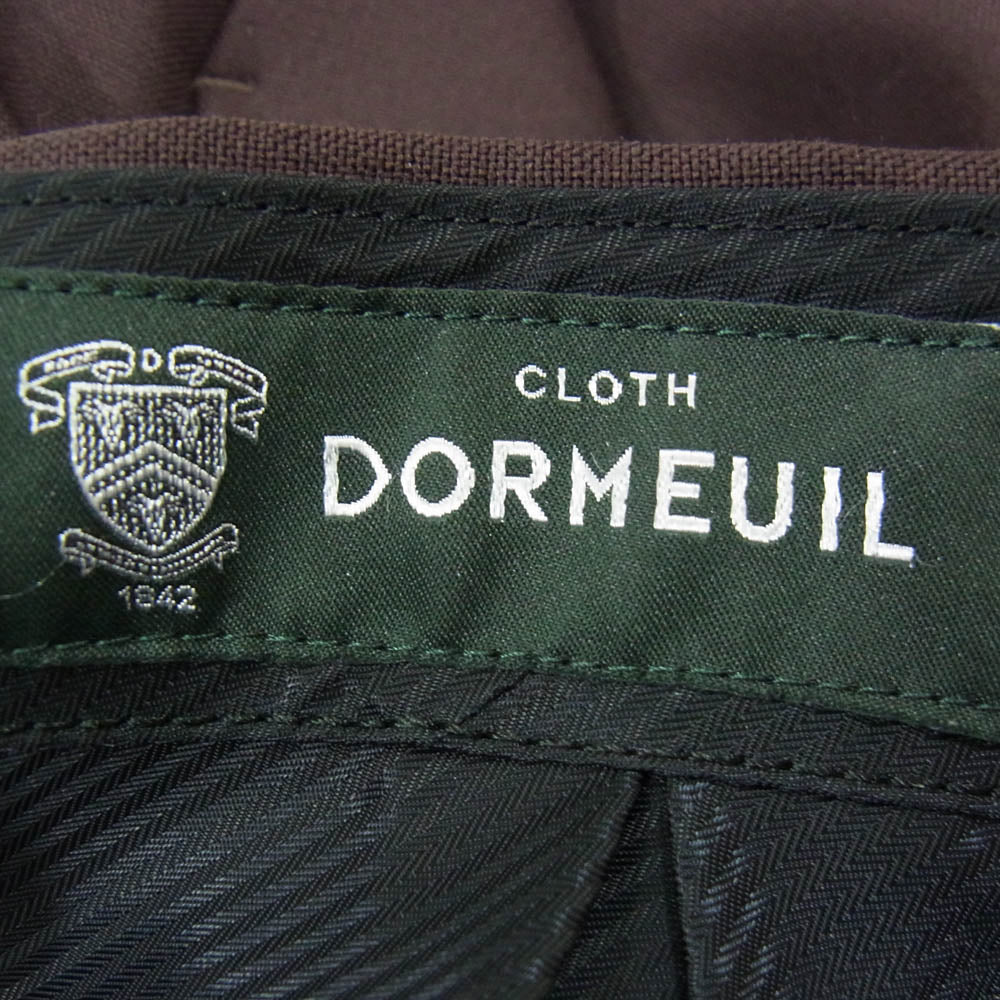 WACKO MARIA ワコマリア × DORMEUIL ドーメル モヘア混 ウール 1タック スラックスパンツ ブラウン系 L【中古】