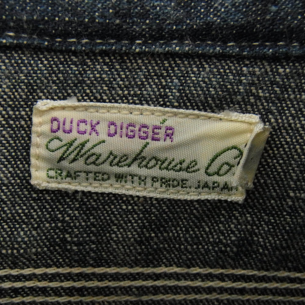 WAREHOUSE ウエアハウス DUCK DIGGER ダックディガー デニムシャツ 長袖 インディゴブルー系 36【中古】