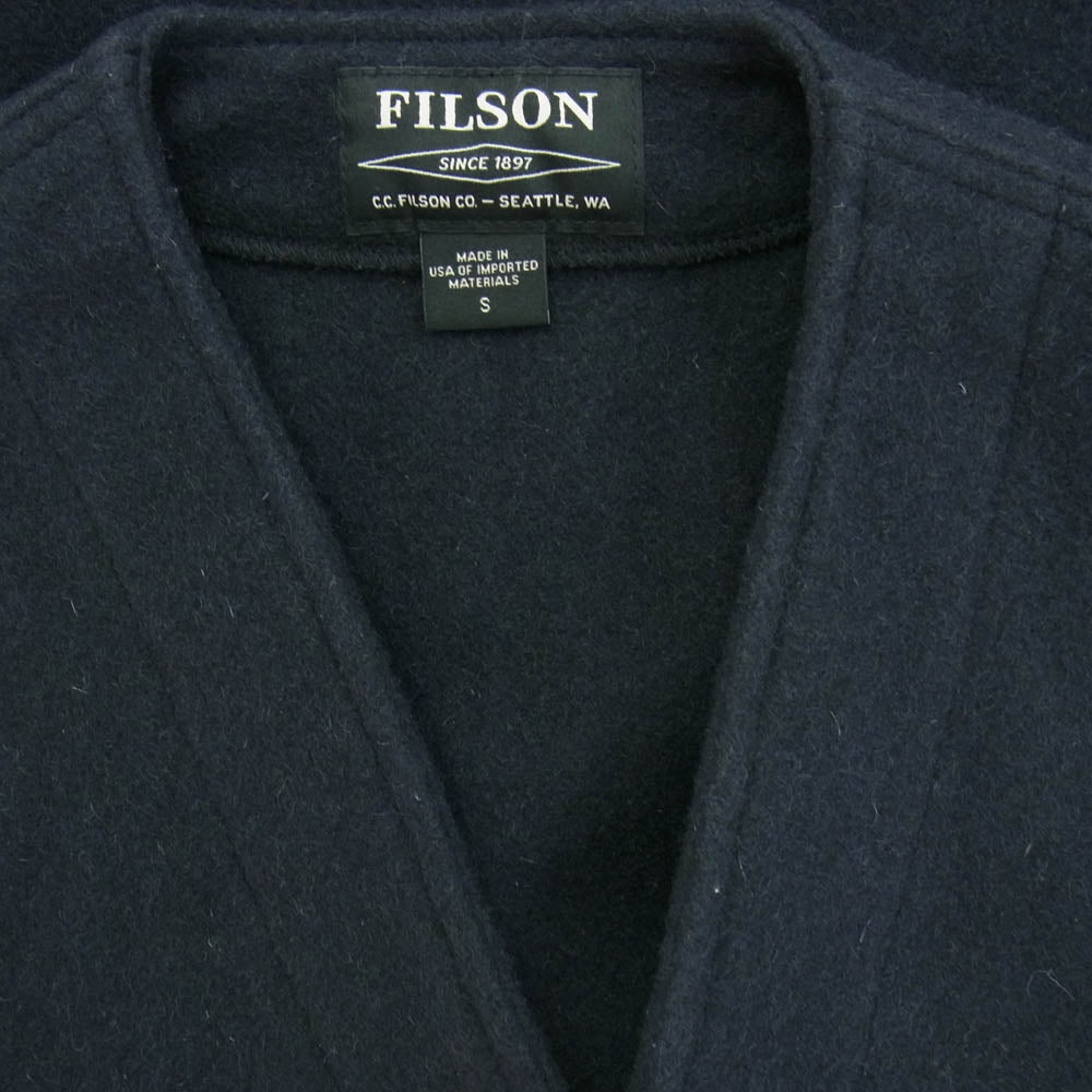 FILSON フィルソン USA製 ウール マッキーノベスト ダークネイビー系 S【中古】