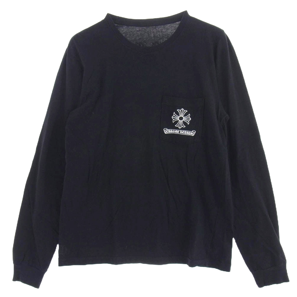 CHROME HEARTS クロムハーツ（原本無） Vine Dagger Print L/S Tee ヴァインダガー ポケット ロングスリーブ Tシャツ ブラック系 M【中古】