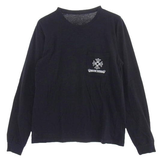 CHROME HEARTS クロムハーツ（原本無） Vine Dagger Print L/S Tee ヴァインダガー ポケット ロングスリーブ Tシャツ ブラック系 M【中古】