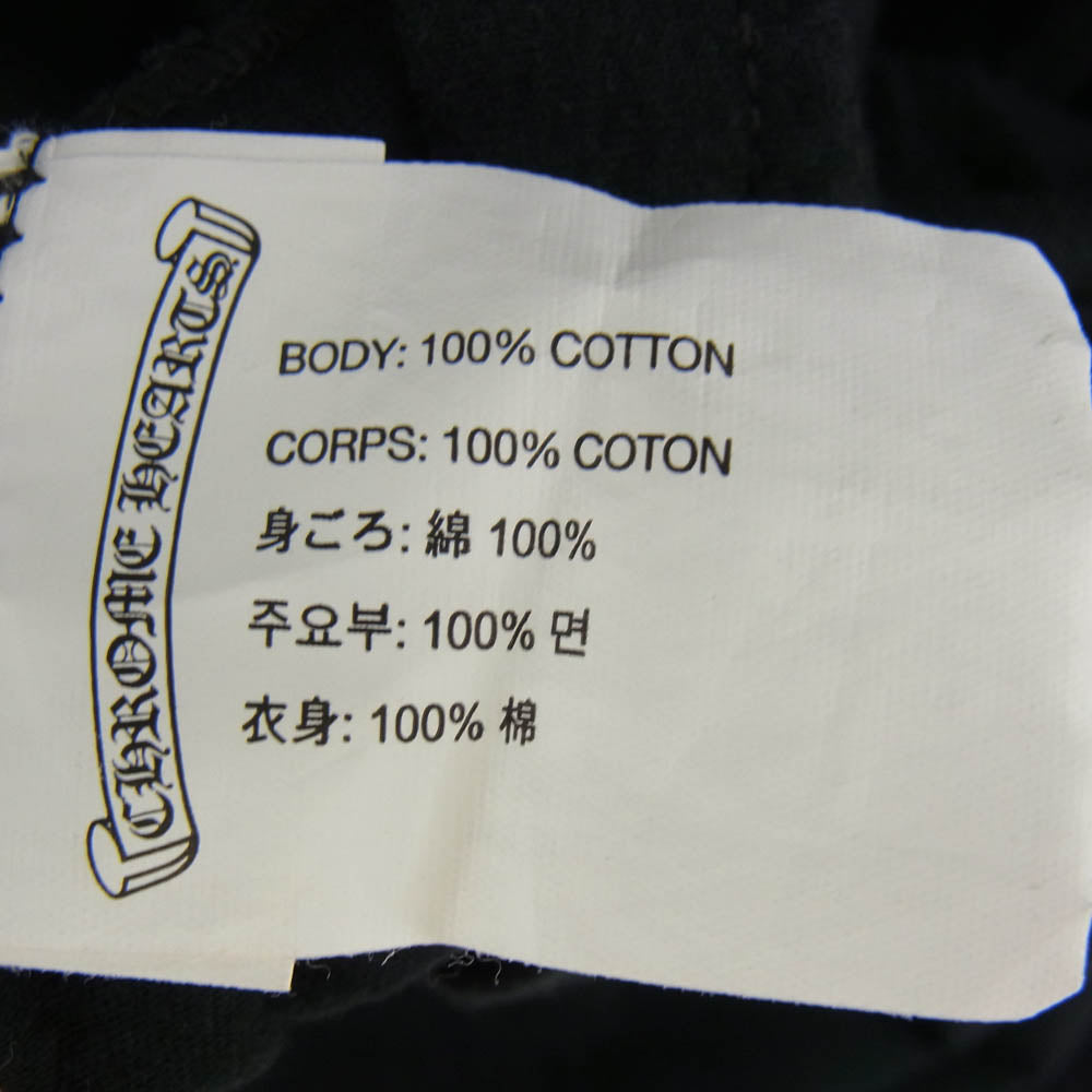 CHROME HEARTS クロムハーツ（原本無） Vine Dagger Print L/S Tee ヴァインダガー ポケット ロングスリーブ Tシャツ ブラック系 M【中古】