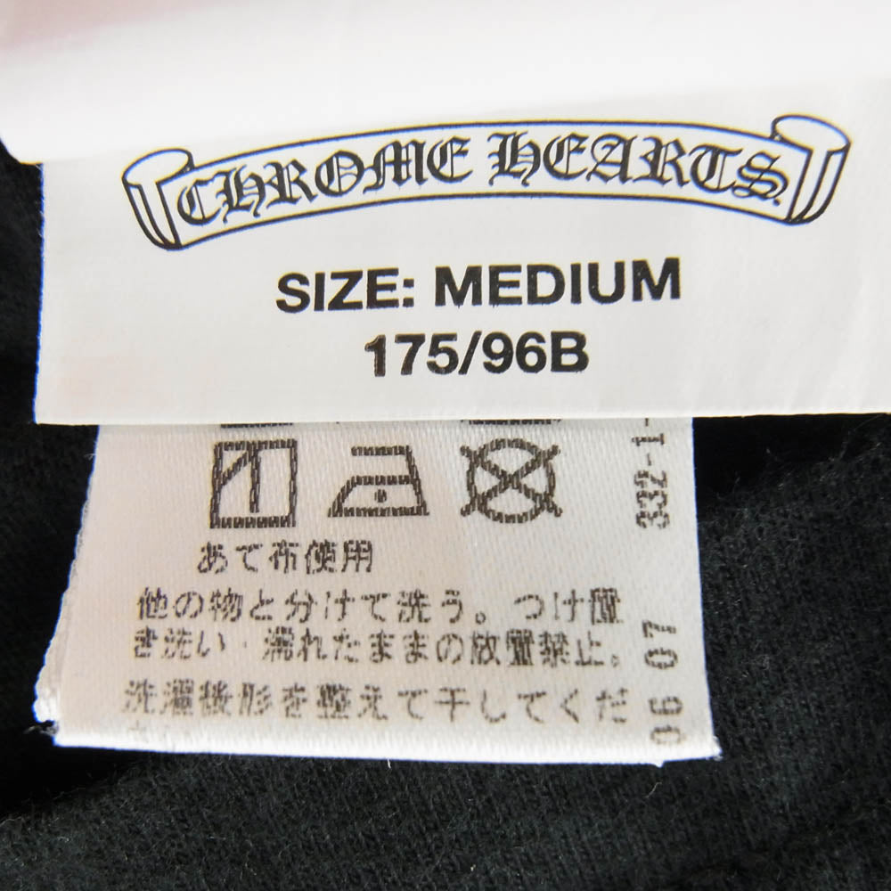 CHROME HEARTS クロムハーツ（原本無） Vine Dagger Print L/S Tee ヴァインダガー ポケット ロングスリーブ Tシャツ ブラック系 M【中古】