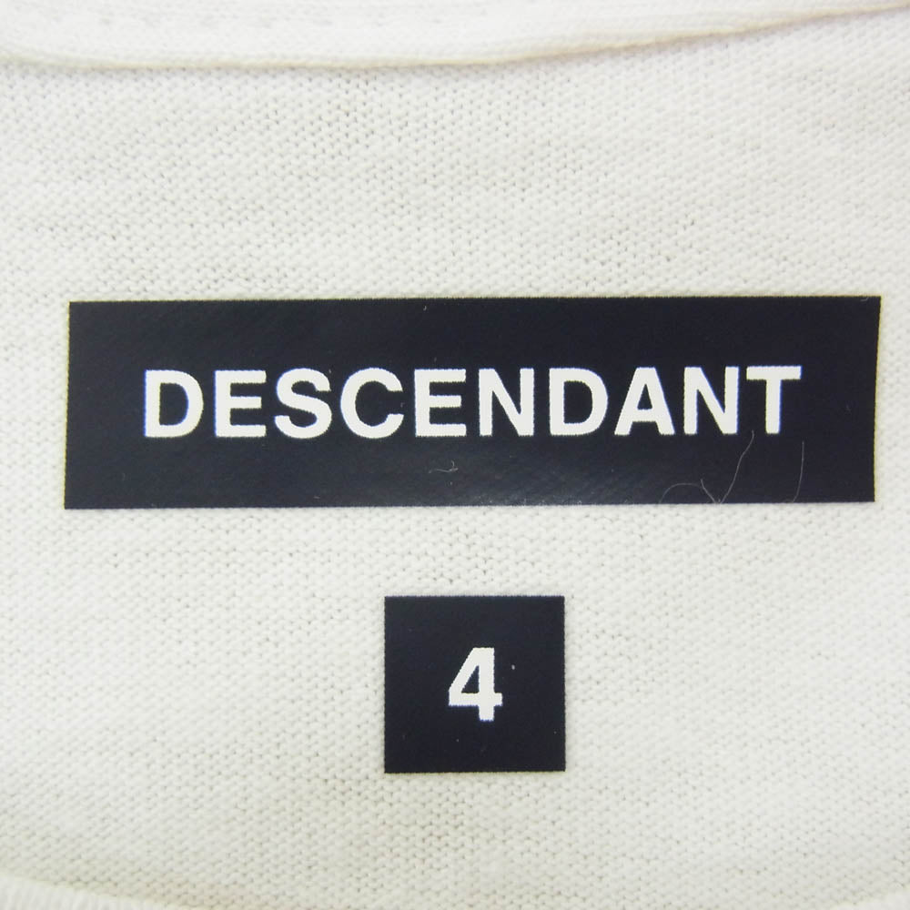 DESCENDANT ディセンダント 21SS 211ATDS-STM03S VORTEX SS TEE Tシャツ ホワイト系 4【新古品】【未使用】【中古】