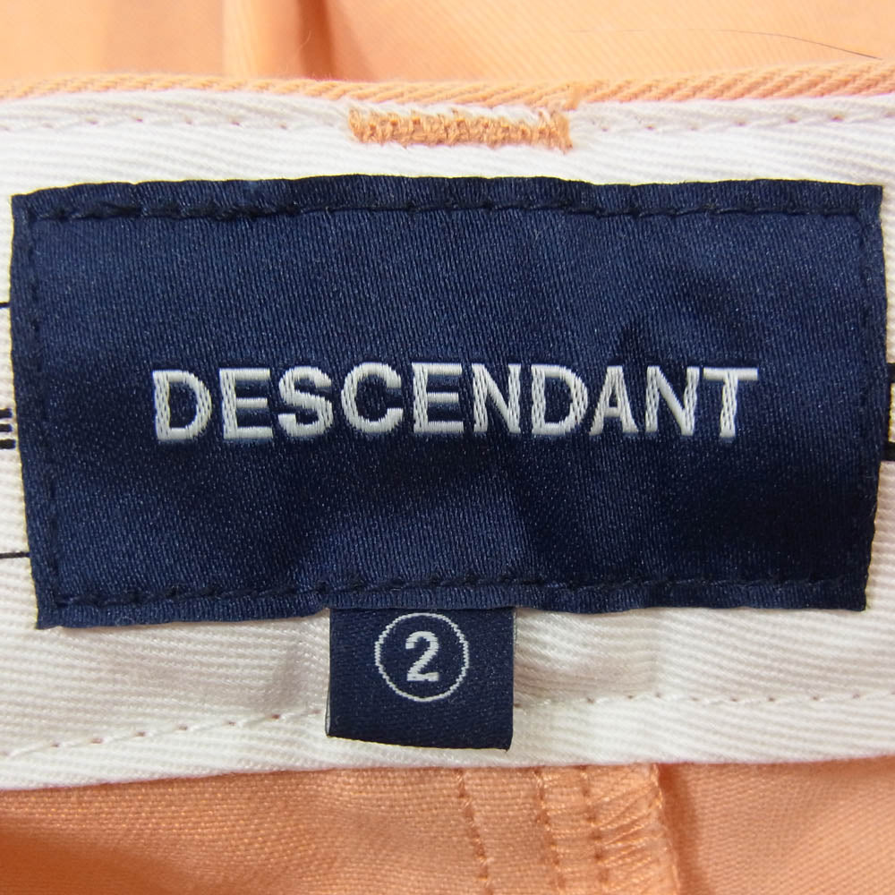 DESCENDANT ディセンダント 23SS 231WVDS-PTM01S DC-6 TWILL SHORTS ツイル ショーツ オレンジ系 2【新古品】【未使用】【中古】