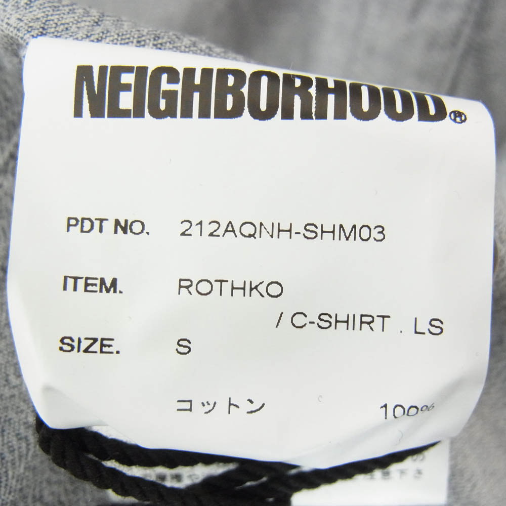 NEIGHBORHOOD ネイバーフッド 21AW 212AQNH-SHM03 ROTHKO/C-SHIRT ワークシャツ グレー系 S【極上美品】【中古】