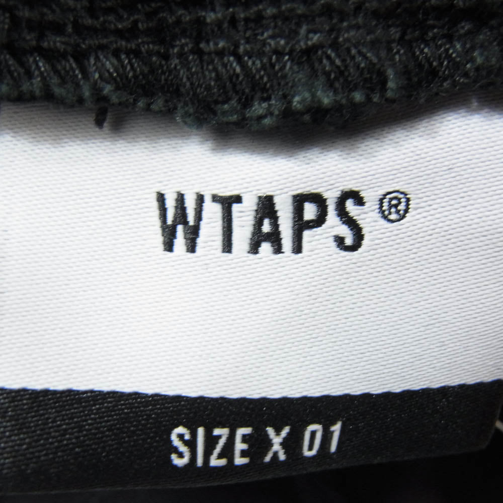 WTAPS ダブルタップス 21AW 212WVDT-PTM08 SEAGULL 03/TROUSERS/COTTON.TWILL シーガル トラウザーズ コットン ツイル イージー パンツ ブラック系 X01【新古品】【未使用】【中古】