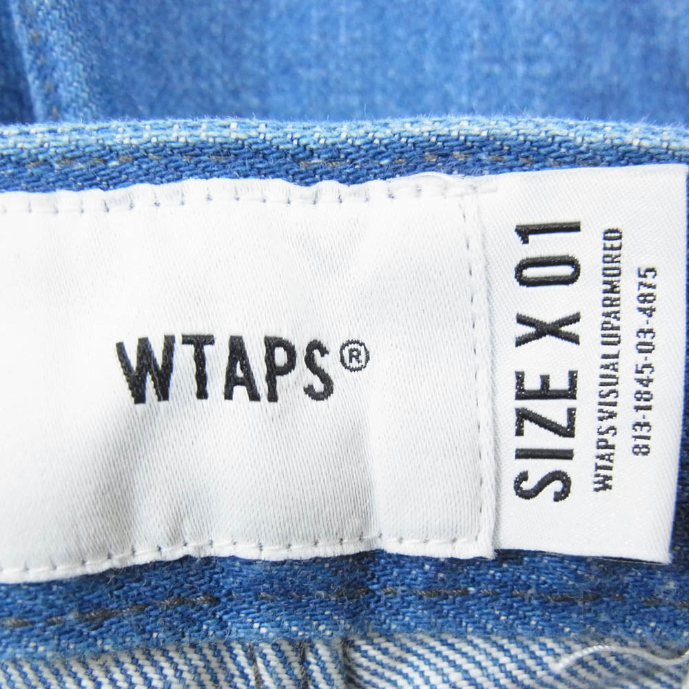 WTAPS ダブルタップス 211WVDT-PTM06 SHORTS COTTON DENIM タック コットン デニム ショーツ インディゴブルー系 X01【新古品】【未使用】【中古】