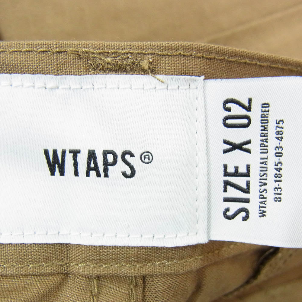 WTAPS ダブルタップス 22SS 221WVDT-PTM02 JUNGLE STOCK/TROUSERS/COTTON.RIPSTOP ジャングル ストック トラウザーズ カーゴ パンツ ベージュ系 X02【新古品】【未使用】【中古】