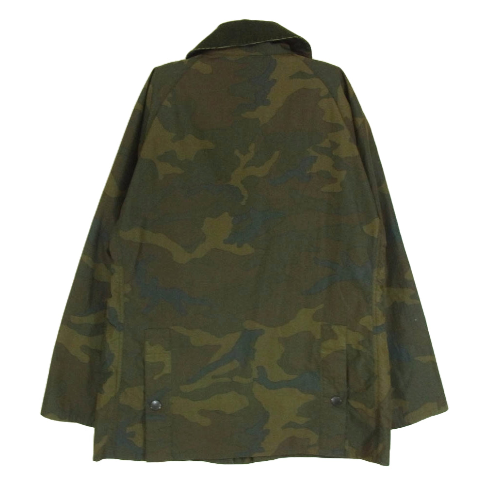 Barbour バブアー 1801172 BEDALE SL CAMO ビデイル カモ 迷彩 コーデュロイ襟 ジャケット カーキ系 36【中古】