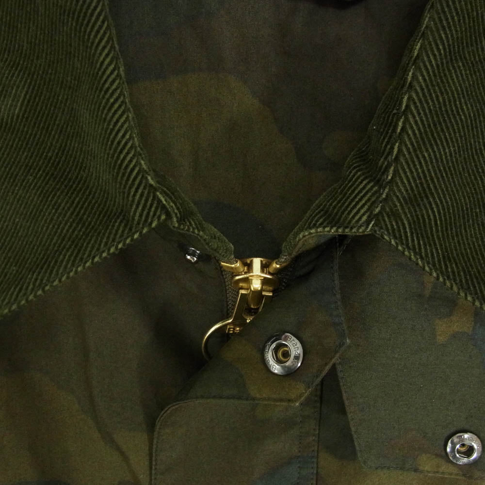 Barbour バブアー 1801172 BEDALE SL CAMO ビデイル カモ 迷彩 コーデュロイ襟 ジャケット カーキ系 36【中古】