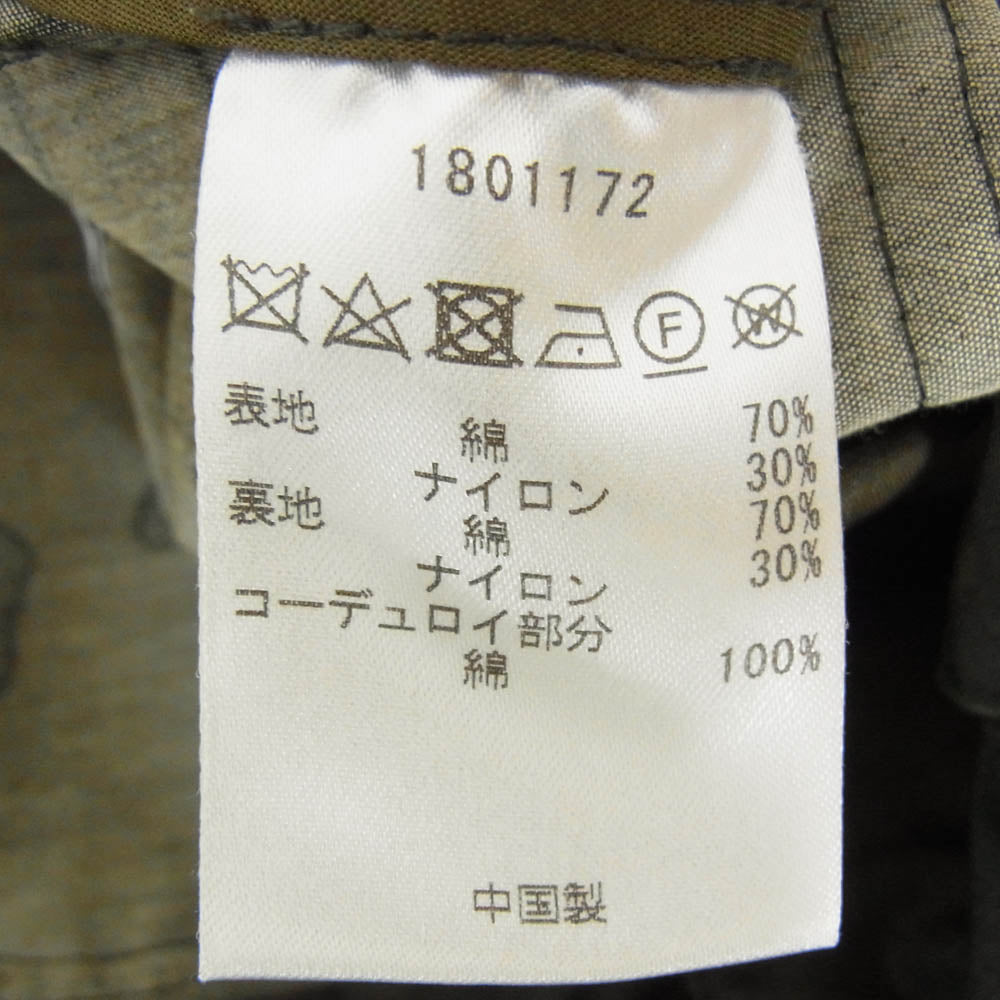 Barbour バブアー 1801172 BEDALE SL CAMO ビデイル カモ 迷彩 コーデュロイ襟 ジャケット カーキ系 36【中古】