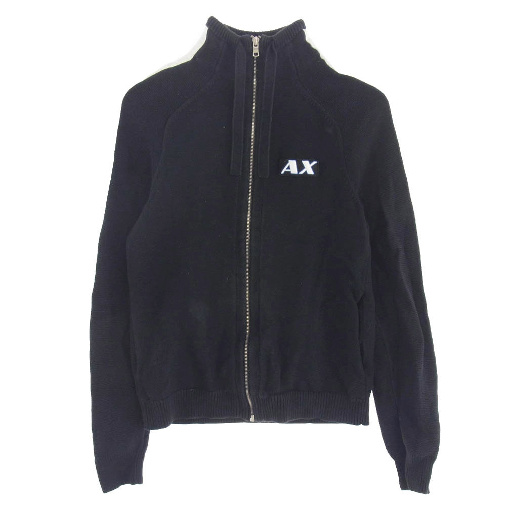 ARMANI EXCHANGE アルマーニエクスチェンジ ジップアップ ニット ジャケット ブラック系 M【中古】
