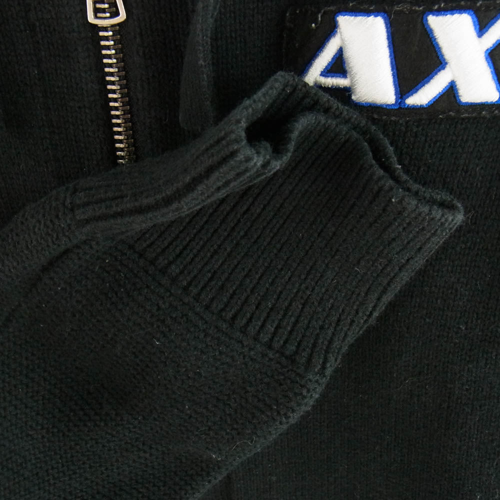 ARMANI EXCHANGE アルマーニエクスチェンジ ジップアップ ニット ジャケット ブラック系 M【中古】
