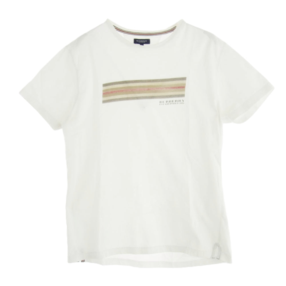 BURBERRY LONDON バーバリー ロンドン ロゴプリント 半袖 Tシャツ ホワイト系 4【中古】