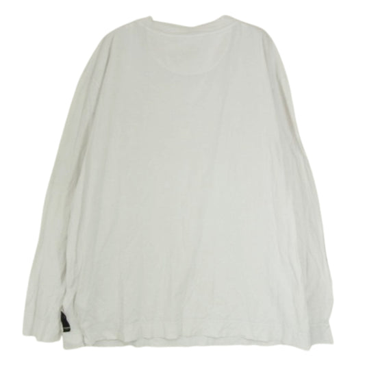 FENDI フェンディ ズッカ 胸ロゴ レースカットワーク 長袖 Tシャツ ホワイト系 XL【中古】