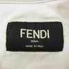 FENDI フェンディ ズッカ 胸ロゴ レースカットワーク 長袖 Tシャツ ホワイト系 XL【中古】