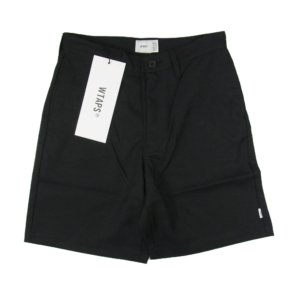 WTAPS ダブルタップス 22SS 221TQDT-PTM04 KHAKI SHORTS POLY TWILL ハーフ ショート パンツ ショーツ ブラック ブラック系 X01【新古品】【未使用】【中古】