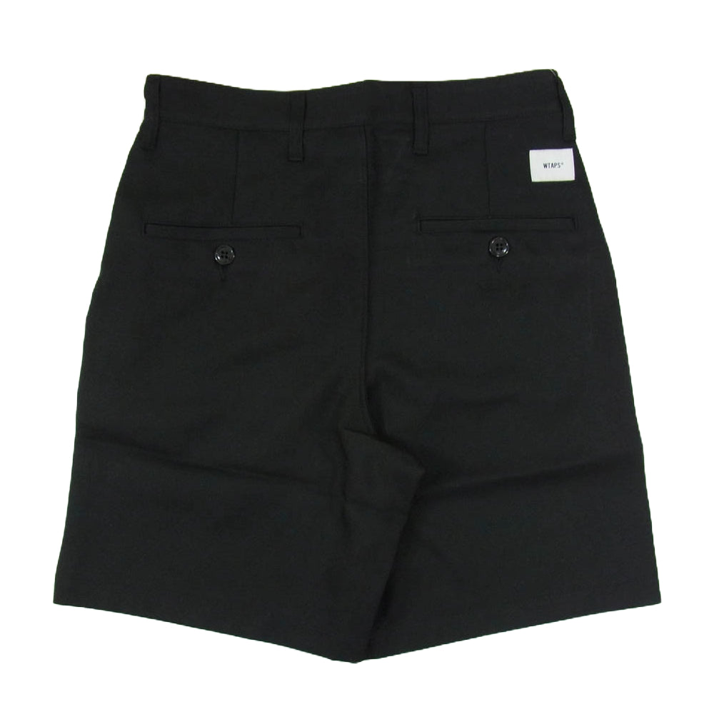 WTAPS ダブルタップス 22SS 221TQDT-PTM04 KHAKI SHORTS POLY TWILL ハーフ ショート パンツ ショーツ ブラック ブラック系 X01【新古品】【未使用】【中古】