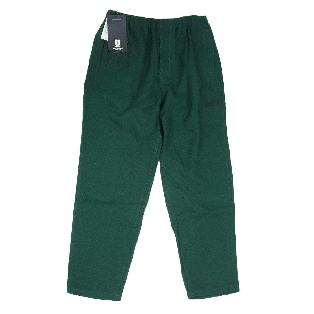 UNDERCOVER アンダーカバー 21SS UC1A4506-2 ヘリンボーン イージー ロング パンツ グリーン系 1【美品】【中古】