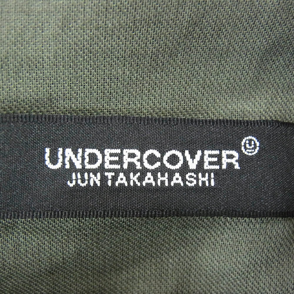 UNDERCOVER アンダーカバー 21SS UC1A4506-2 ヘリンボーン イージー ロング パンツ グリーン系 1【美品】【中古】