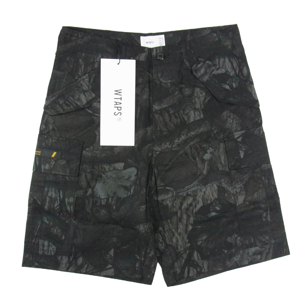WTAPS ダブルタップス 20SS 201WVDT-PTM01S CARGO SHORTS CAMO カモ 迷彩 カーゴ ショート パンツ ブラック系 X01【新古品】【未使用】【中古】